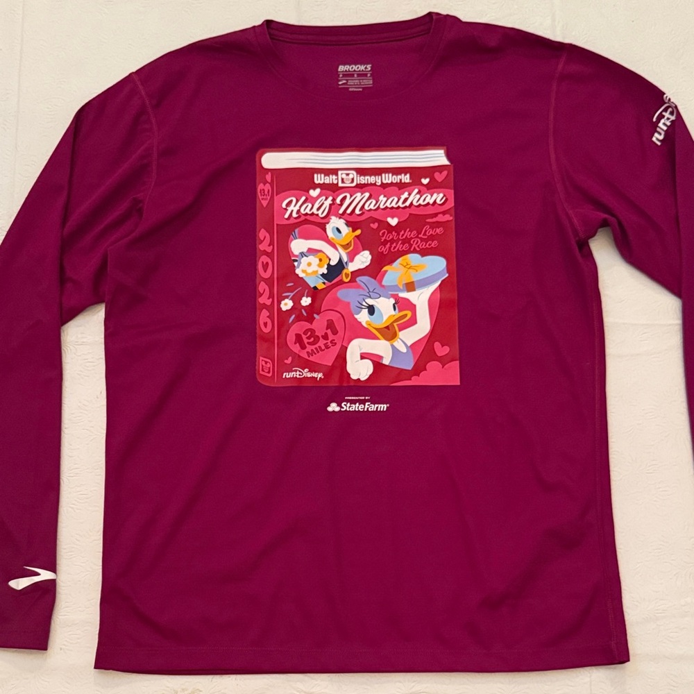 Brooks Long Sleeve Shirt - Magenta with Disney Graphic